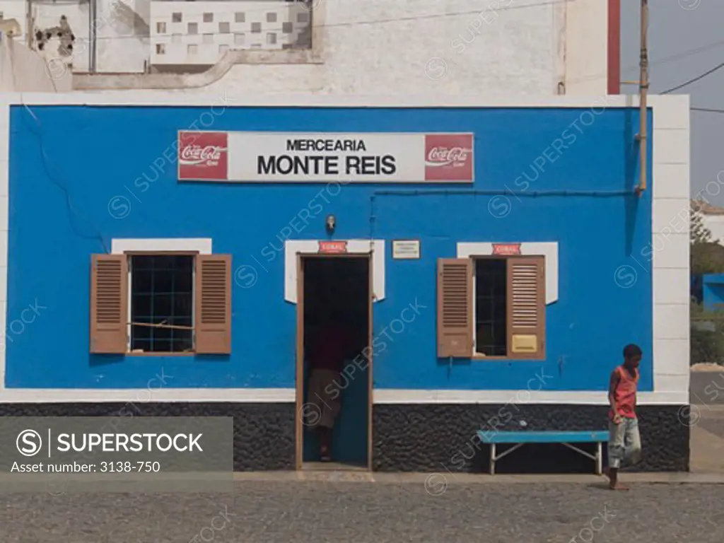 Facade of a grocery store, Palmeira, Sal, Cape Verde