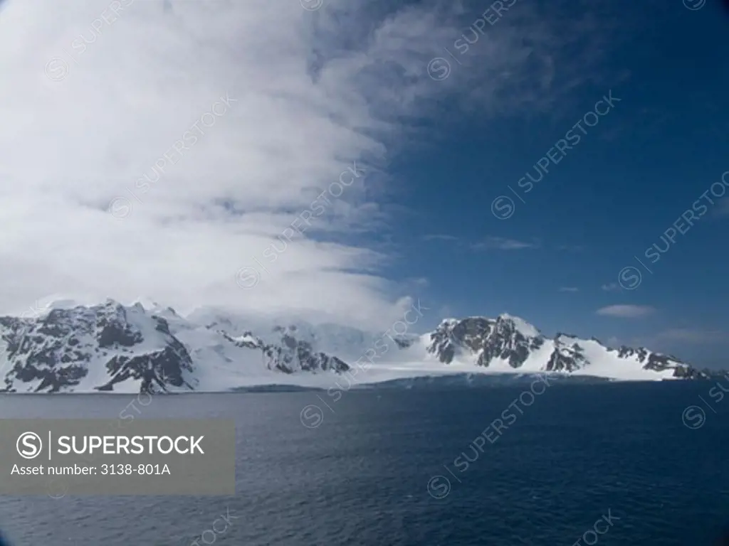 Panoramic view of mountains, Bransfield Strait, Antarctica