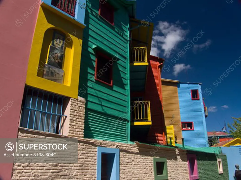 Low angle view of buildings, La Boca, Buenos Aires, Argentina