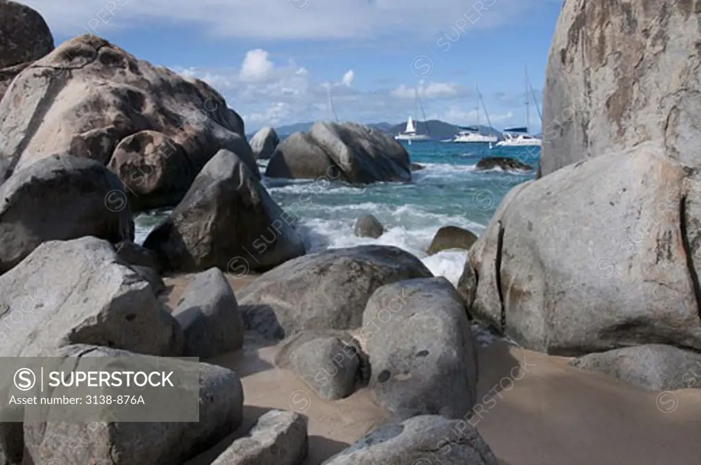 Rocks on the beach, The Baths, Virgin Gorda, British Virgin Islands