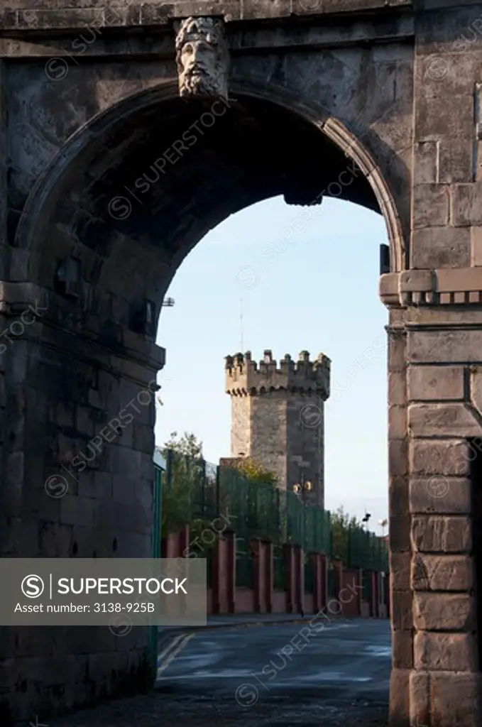 Castle viewed through an archway, Derry, Londonderry, Northern Ireland