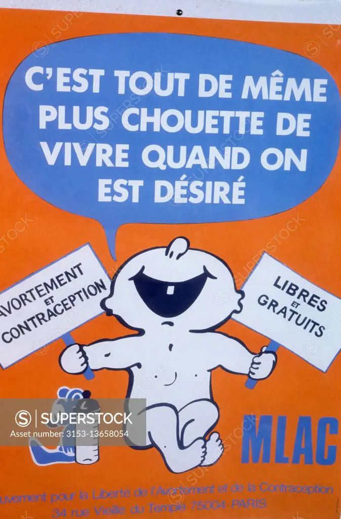 mouvement pour la liberté de l'avortement et de la contraception, by claire brétécher, paris 1975