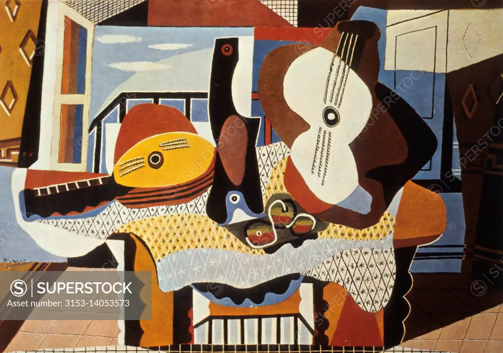 mandolino e chitarra, pablo picasso, 1924