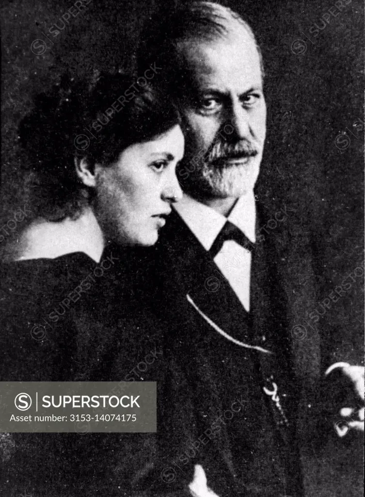 sigmund freud con sua figlia sophie, 1910