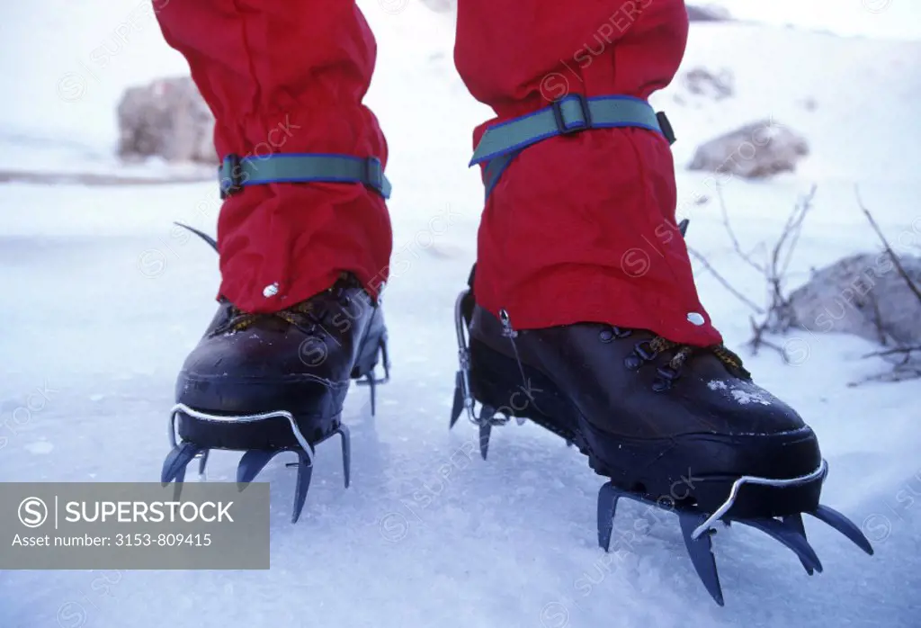boots with crampons