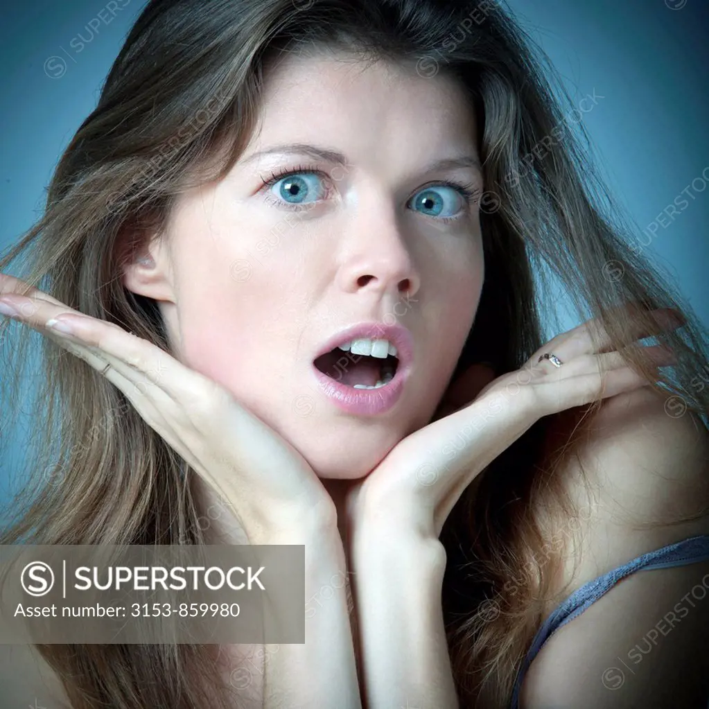 young woman surprised