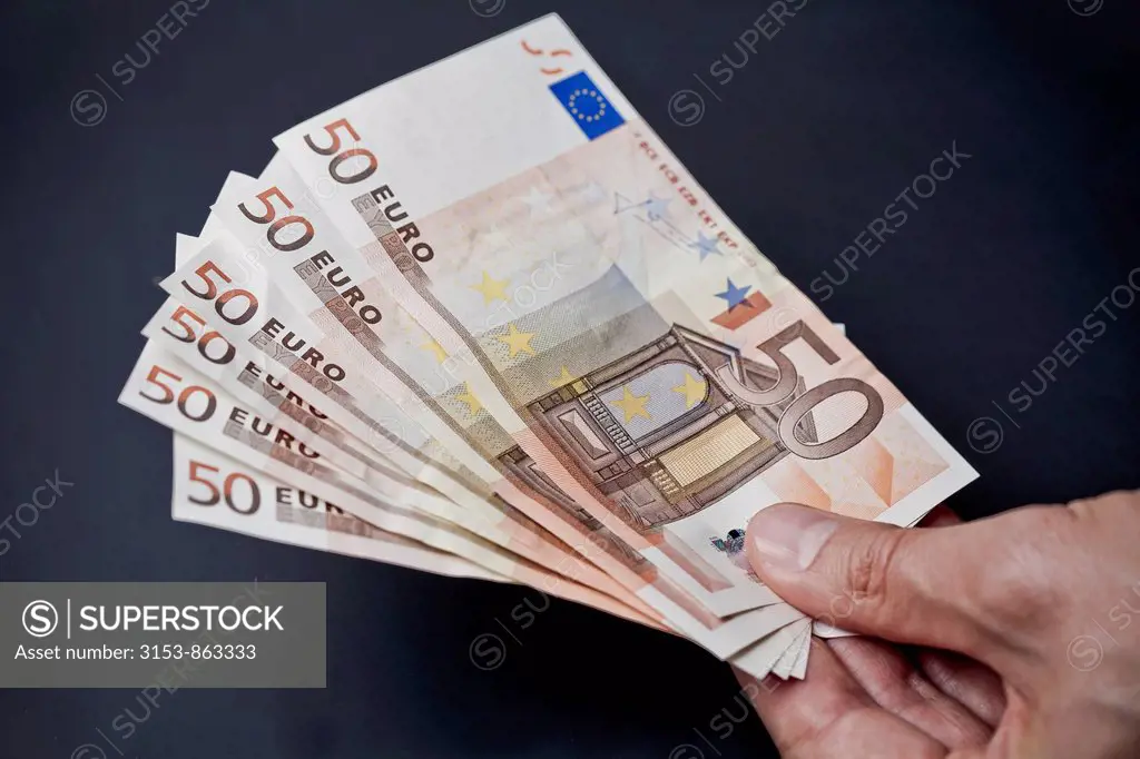 hand with euros