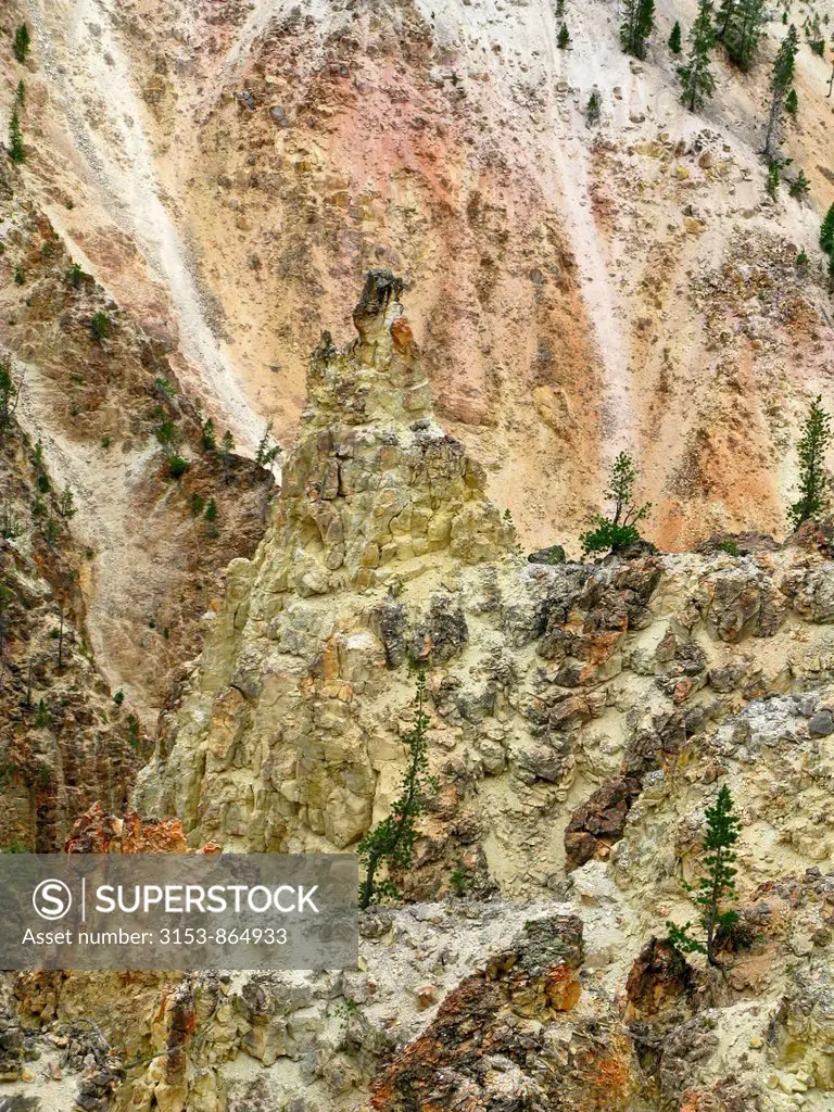 usa, wyoming, parco nazionale di yellowstone, artist point