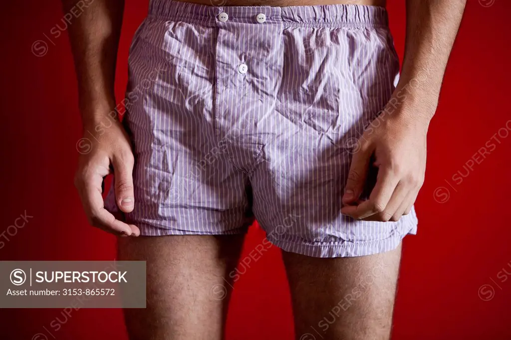 man in his underwear