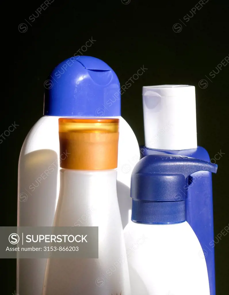 prodotti per igiene personale, contenitori di plastica