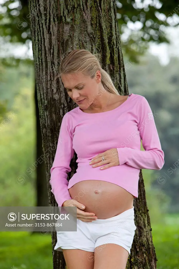 pregnant woman in the park