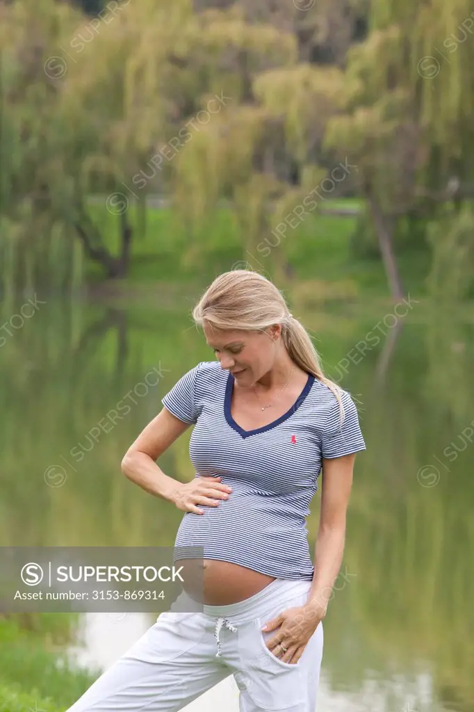pregnant woman in the park