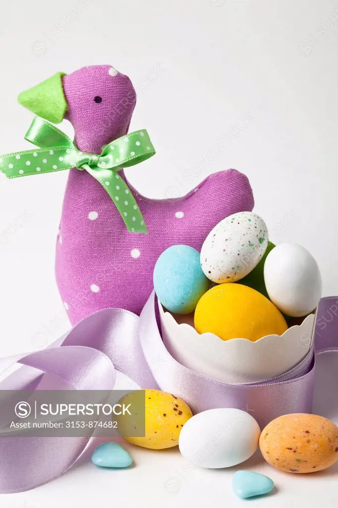 duck with sugar easter eggs