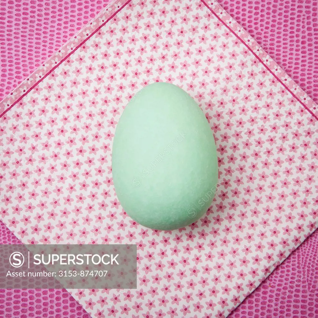 Easter egg with green sugar