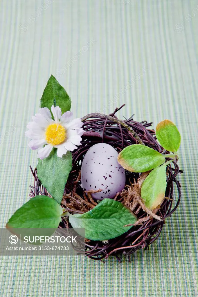 nest with sugar easter egg