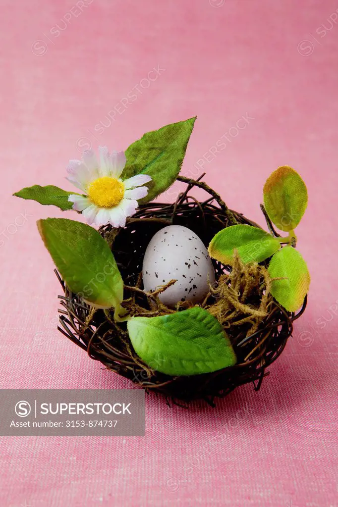 nest with sugar easter egg