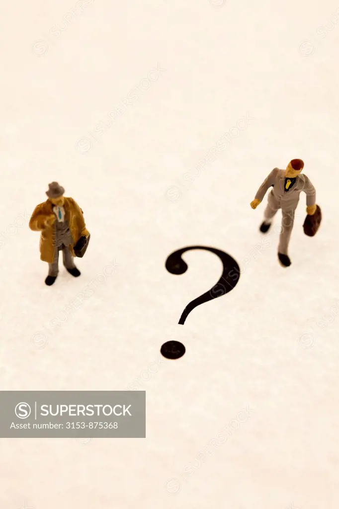 businessmen and question mark