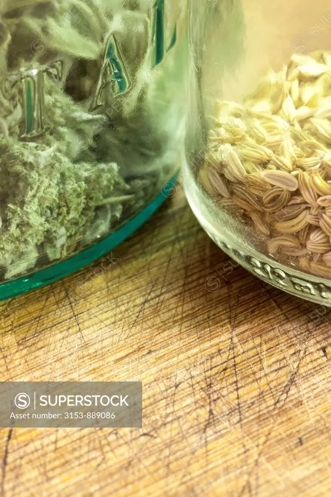 jars with fennel seeds