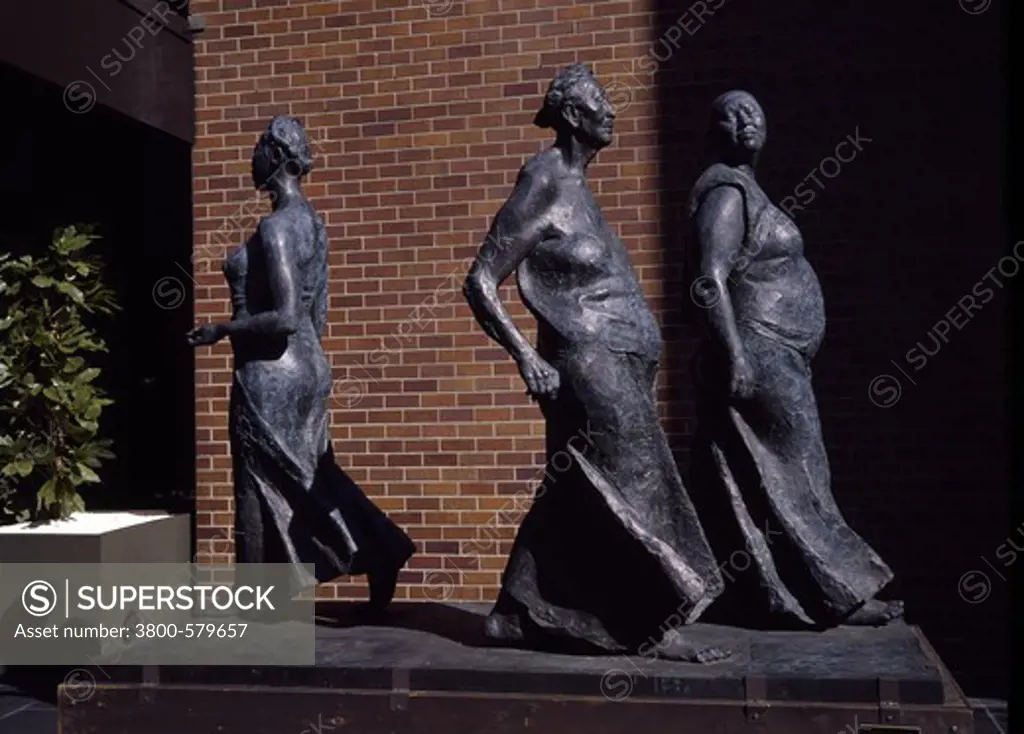 USA, Kansas, Wichita, Three Women Walking by Francisco Zuniga, (1912-1998)
