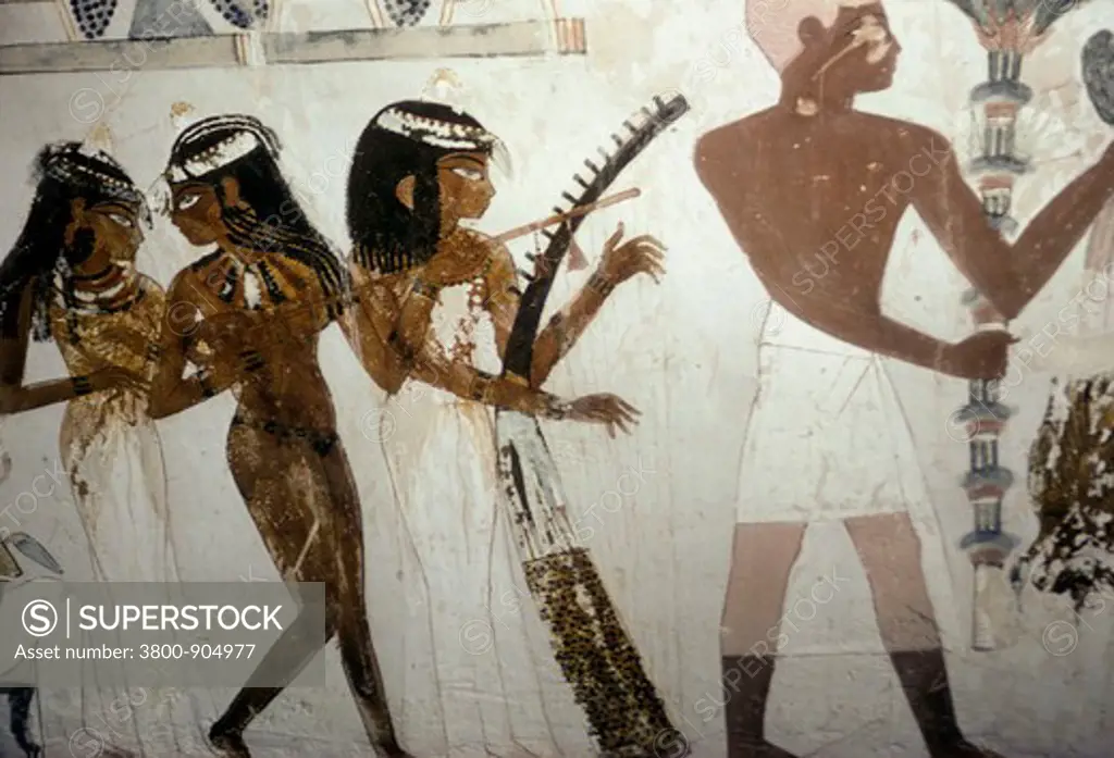 Nakht Tomb-Tomb Painting  Egyptian Art(- ) Fresco Nakht Tomb, Thebes, Egypt 
