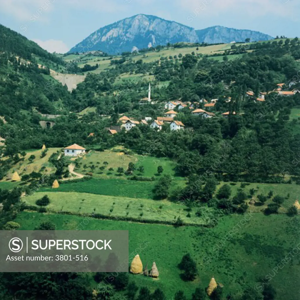 High angle view of a landscape, Jablanica, Bosnia and Herzegovina