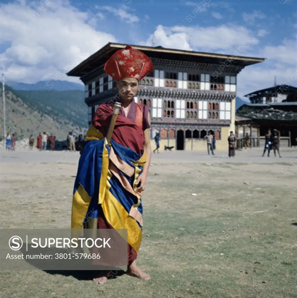 Lama Priest Punakha Bhutan