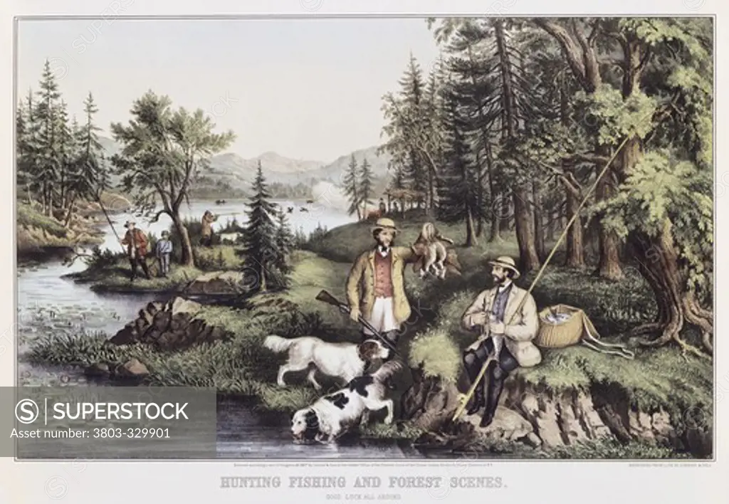 Hunting, Fishing and Forest Scene Currier & Ives (active 1857-1907/American) 