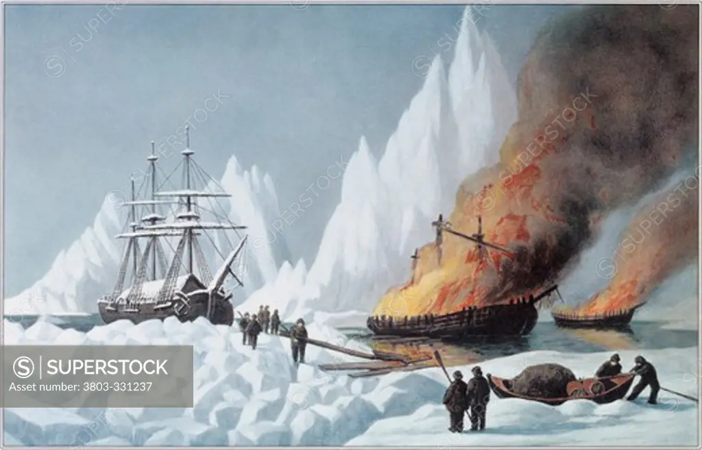 American Whalers Crushed in the Ice Currier & Ives (active 1857-1907/American) 