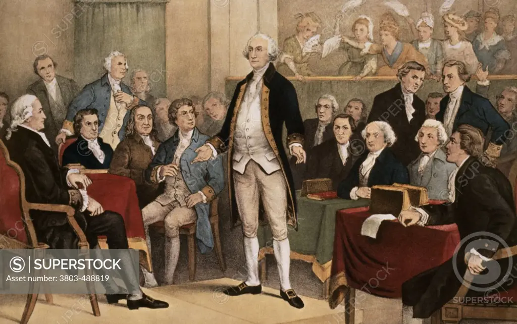 Washington Appointed Commander in Chief Currier and Ives (a. 1857-1907/American)  