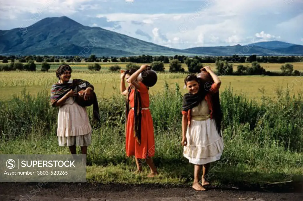 Tarascan Girls Michoacan Mexico