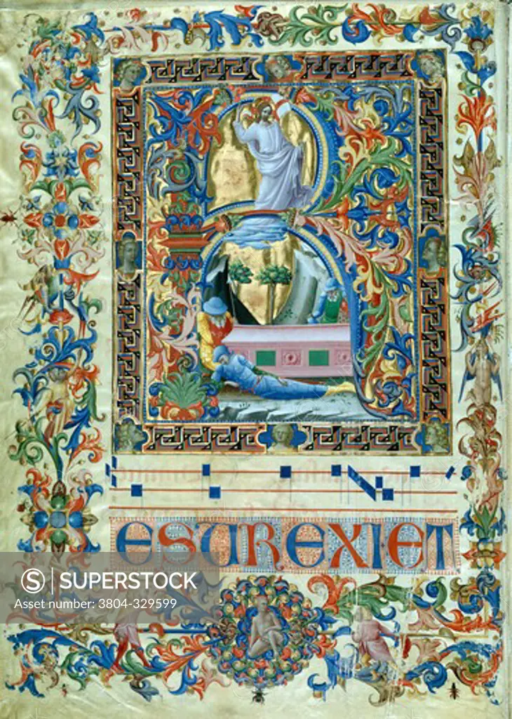 Italy, Florence, Biblioteca Laurenziana, Resurrection by Lorenzo Monaco, (1370-1422/5)