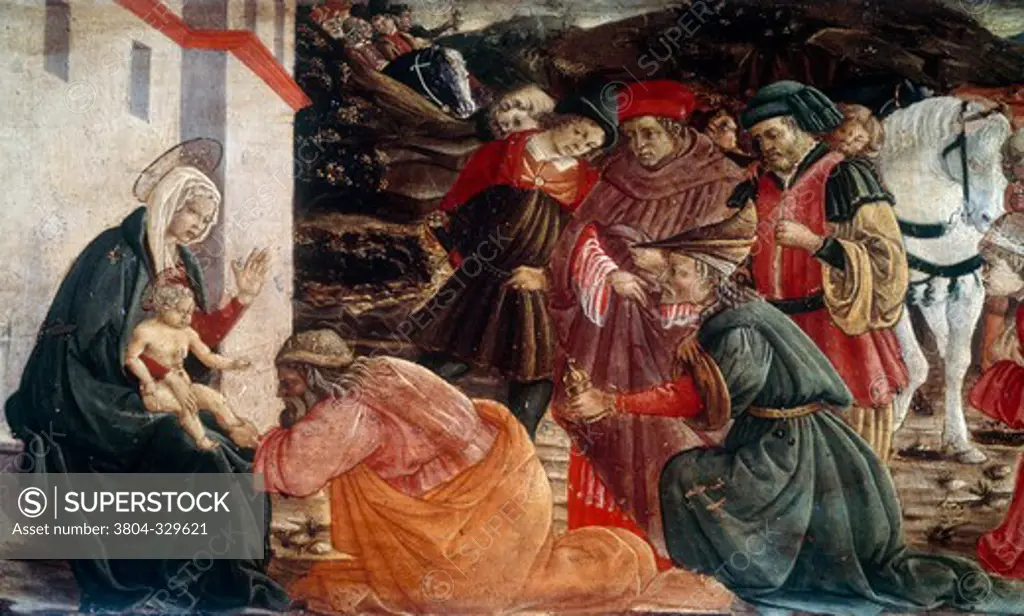 Adoration of the Magi by Filippo Lippi,  circa 1406-1469