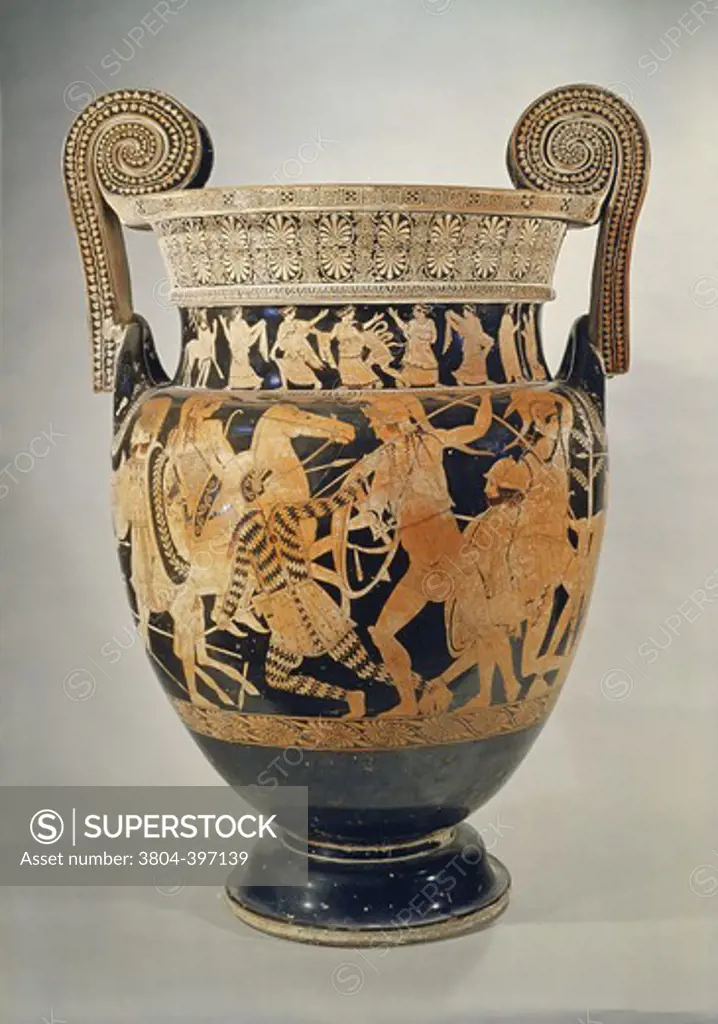 Panatenaic Amphora (Vase) Greek Art Museo Archeologica Naples, Italy 