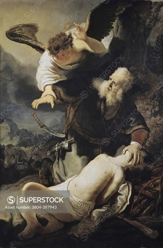 Sacrifice of Isaac  1636 Rembrandt Harmensz van Rijn (1606-1669 Dutch) Oil on canvas Alte Pinakothek, Munich, Germany  