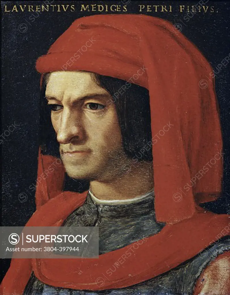 Portrait of Lorenzo the Magnificent  Agnolo Bronzino (1503-1572 Italian) Galleria degli Uffizi, Florence, Italy  