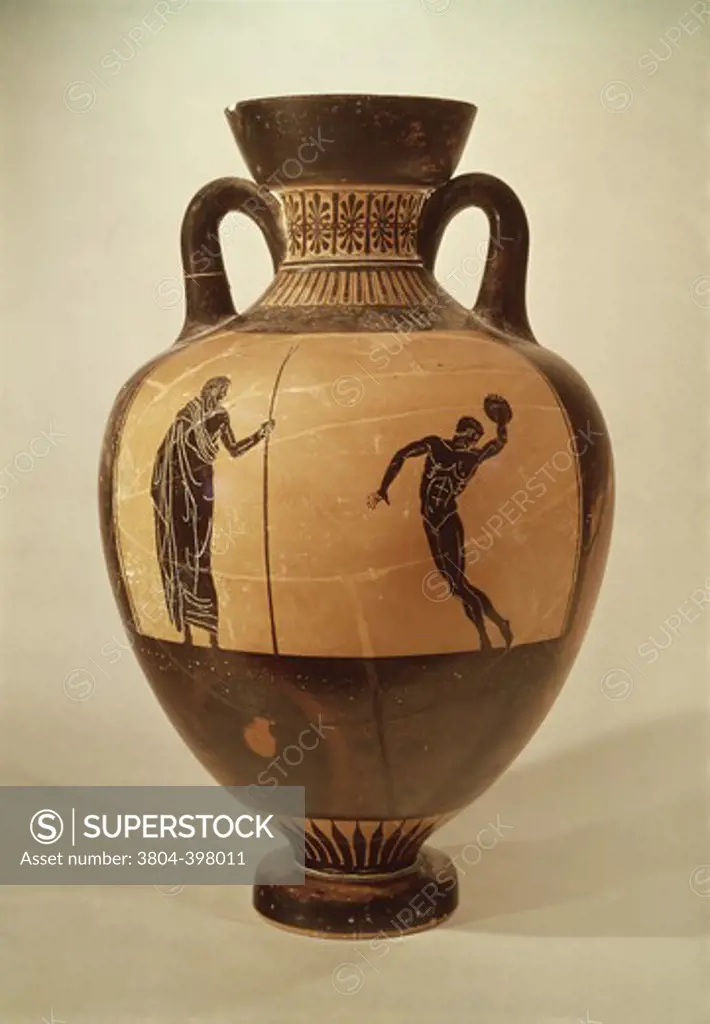 Attic Black-figure Amphora Depicting Achilles and Penthisilia Ceramic