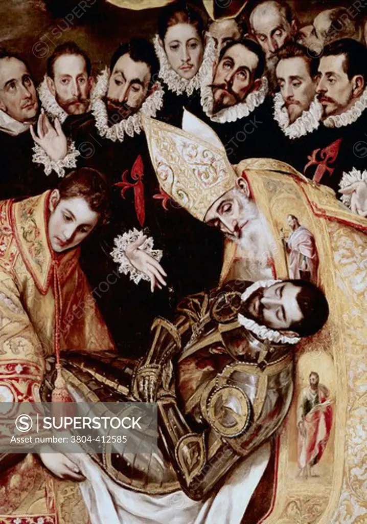 The Burial Of Count Orgaz - Detail El Greco (1541-1614 Greek) Iglesia Santo Tome, Toledo, Spain