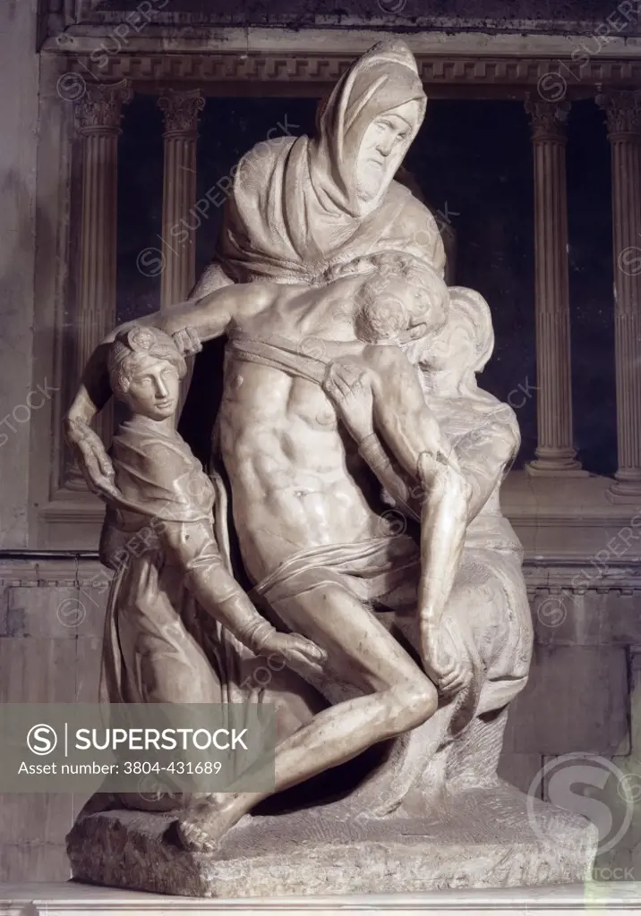 The Pieta ca. 1550 Michelangelo Buonarroti (1475-1564 Italian) Marble Duomo, Florence, Italy