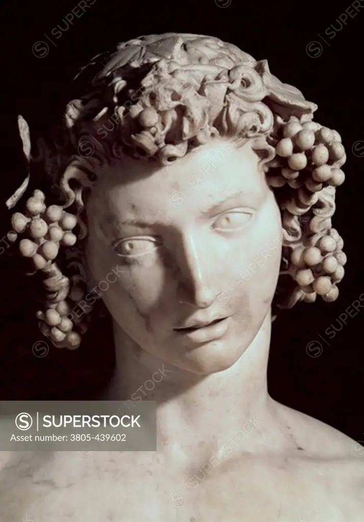 Bacchus 1496-7 Michelangelo Buonarroti  (1475-1564 Italian) Marble Sculpture Museo Nazionale de Bargello, Florence, Italy