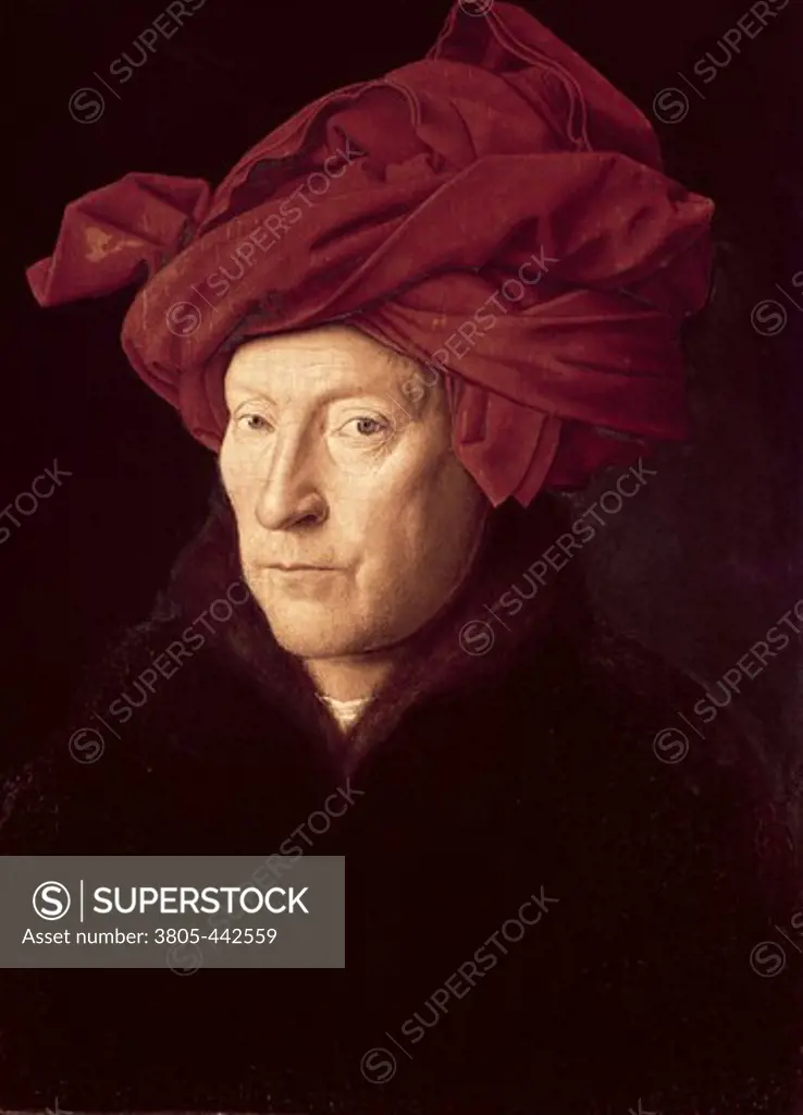 Portrait of a Man in a Turban Jan van Eyck (1390-1441 Flemish) National Gallery, London 