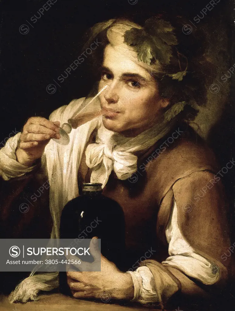 Young Man Drinking  Bartolome Esteban Murillo (Attributed) (1617-1682/Spanish)  National Gallery, London  