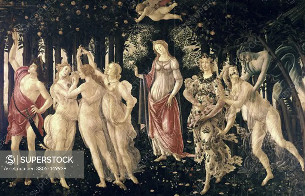 La Primavera ca.1481 Sandro Botticelli (1444-1510 Italian) Tempera on wood Galleria degli Uffizi, Florence, Italy 