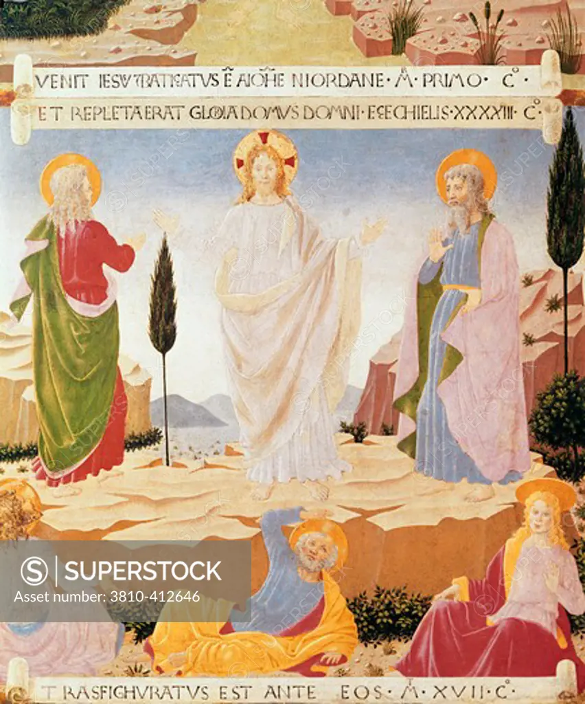 The Transfiguration 1438-1445 Fra Angelico (Ca.1400-1455 Italian) Museo di San Marco, Florence 