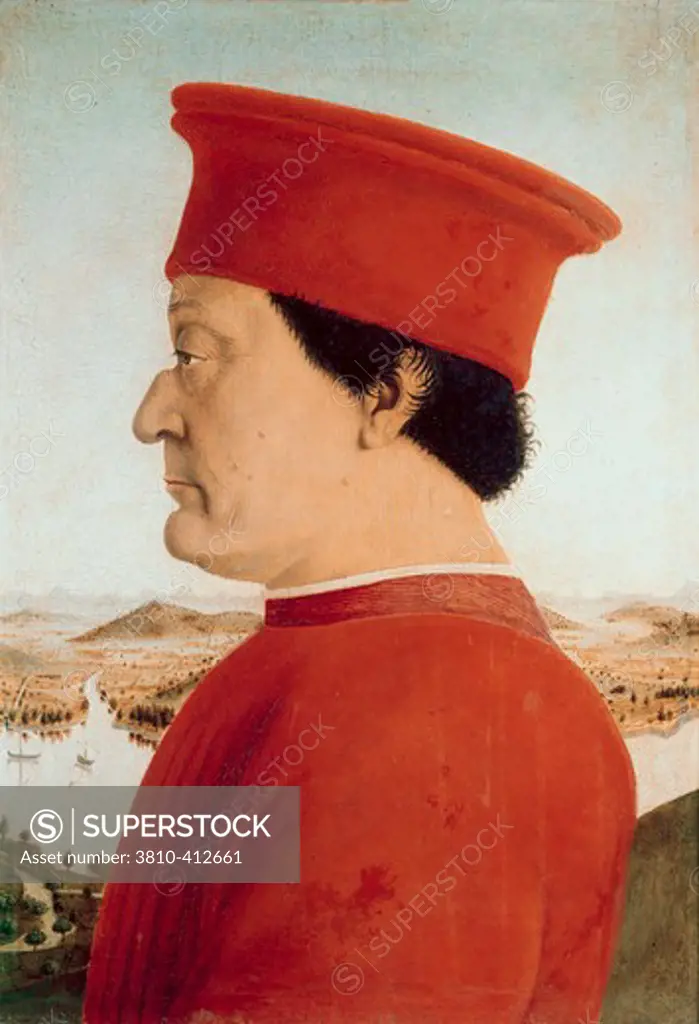 Federico da Montefeltro- The Duke of Urbino Piero della Francesca (ca.1415-1492 Italian) Tempera on wood Galleria degli Uffizi, Florence, Italy