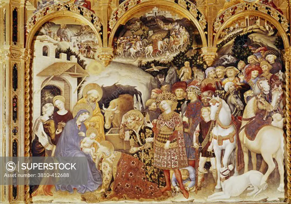 Adoration of the Magi Gentile da Fabriano (ca.1370-1427 Italian) Galleria Degli Uffizi, Florence, Italy 