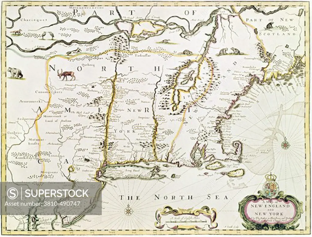New England and New York, 1676, Maps