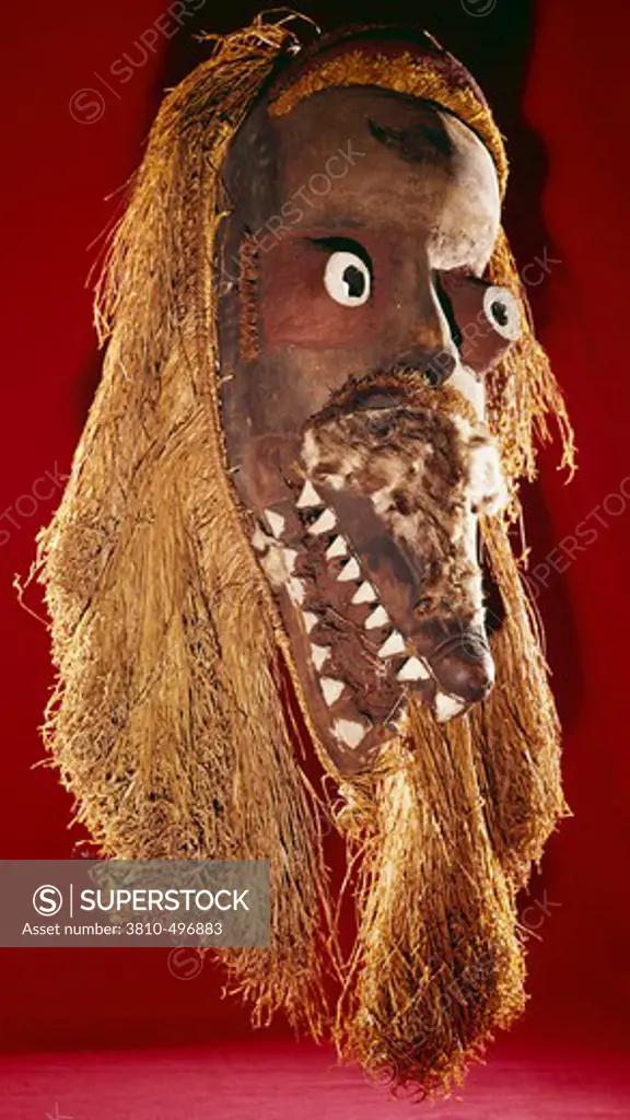 Man/Animal Mask Used by Witchdoctors, Gia Tribe, Africa, Liberia, African Art