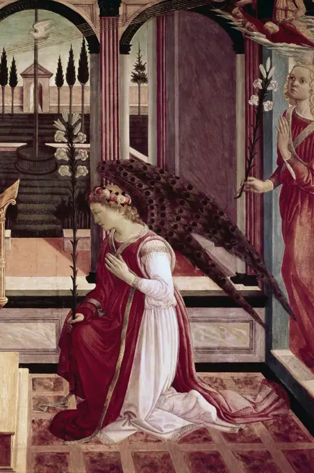 The Annunciation - Detail Filippo Lippi (ca.1406-1469 Italian)