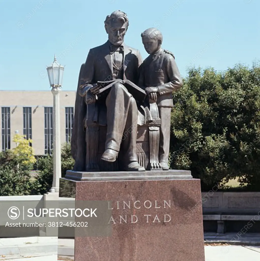 Lincoln And Tad Sculpture by Fred Torrey and Mabel Landrum Torrey