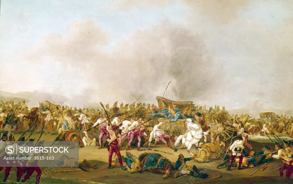 Battle of Leipzig by Friedrich Hoch, (1751-1812 )